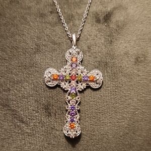 Karis Cross Pendant Necklace